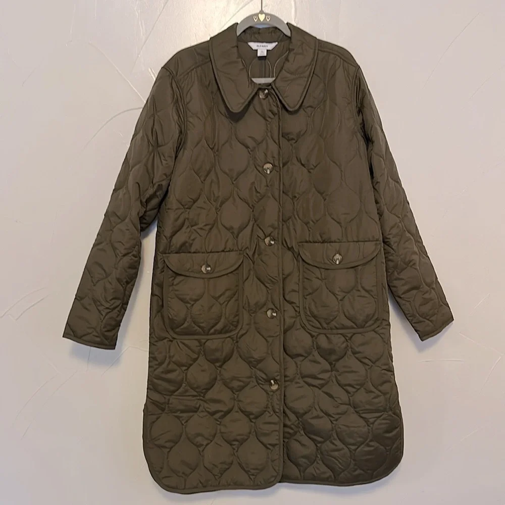Old Navy Puffer Quilted Long Coat EUC L Tall SOLD OUT/FALL2024 - Picture 6 of 8